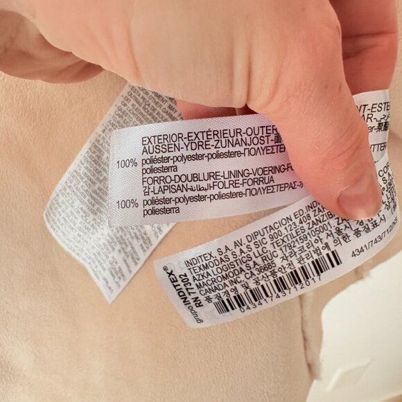 Zara Double Faced Sherpa Teddy Soft Jacket Ecru White BLOGGER FAV Size XS - Picture 9 of 10